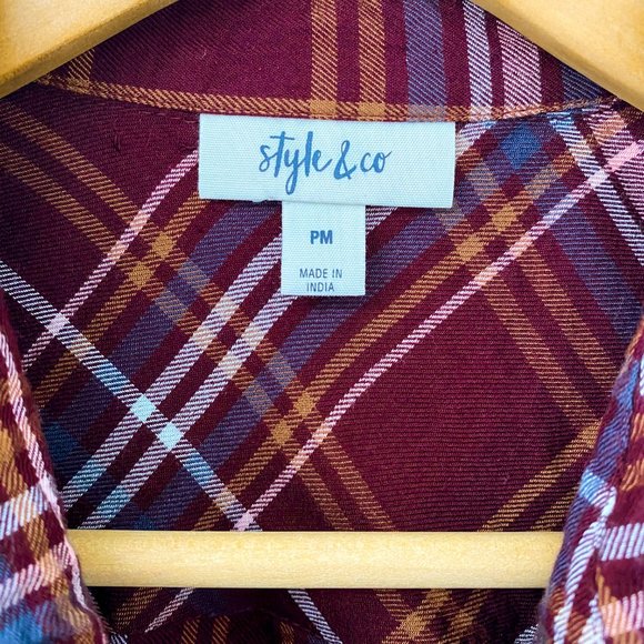 🎬✨ Umbrella Academy - Style & Co - Plaid Utility Shirt, Created for Macy’s - Picture 6 of 12